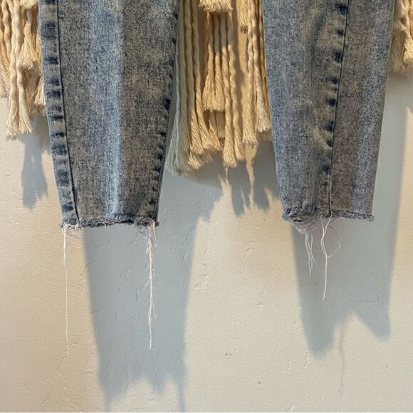 New Look Petite Jenna Skinny Jeans SZ 4 Sun Washed Raw Hem Capsule Wardrobe - Picture 4 of 10